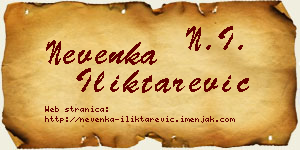 Nevenka Iliktarević vizit kartica